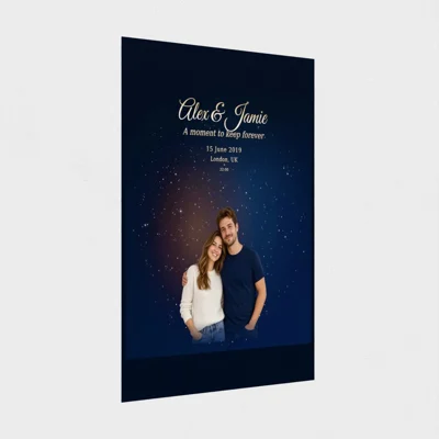 Fine art print with an example personalised OurStars design